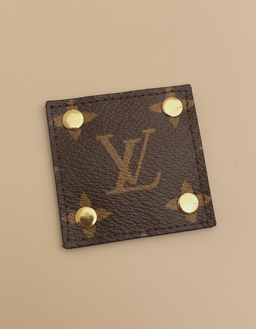 Pre- Order Up-Cycled LV Detachable Fur Pom Beanie