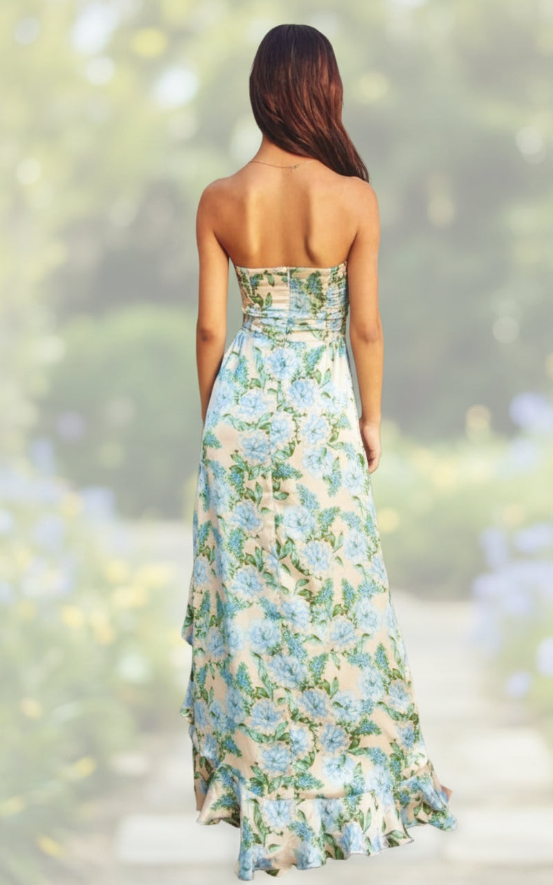 Stolen Love Asymmetrical Hem Maxi Dress.