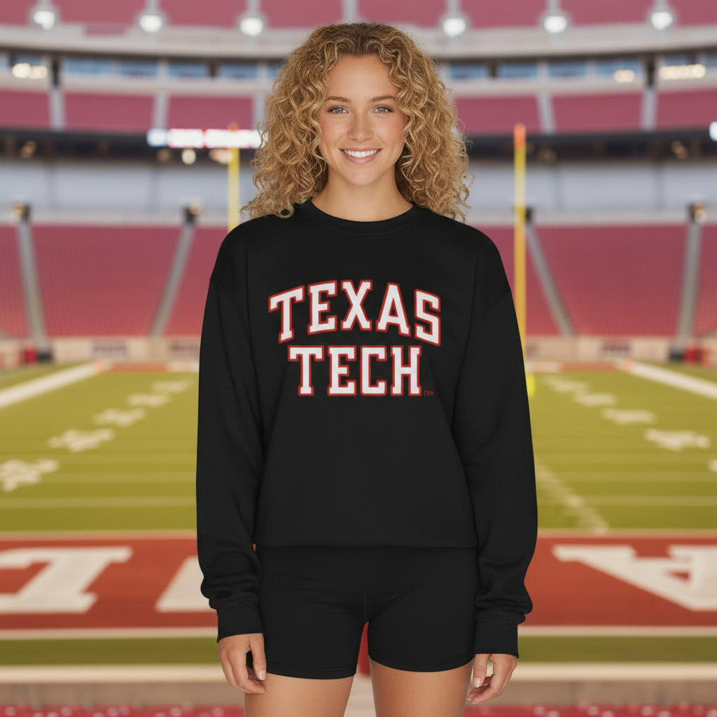 Texas Tech Pre-Order Collection- Black Crewneck Sweater