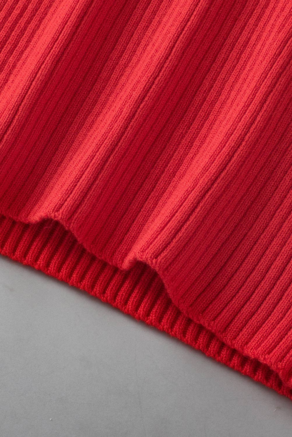 Colorblock Ribbed Knit U-Neck Tank Top for Women