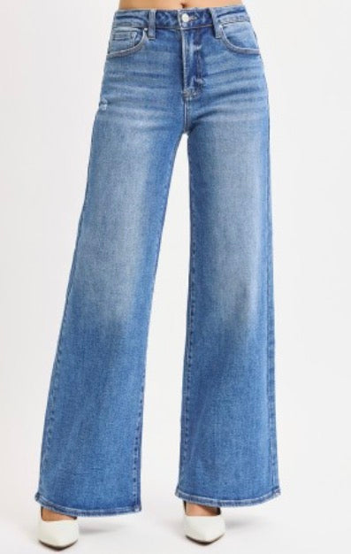 Risen Jeans- High Rise Wide Leg Jeans