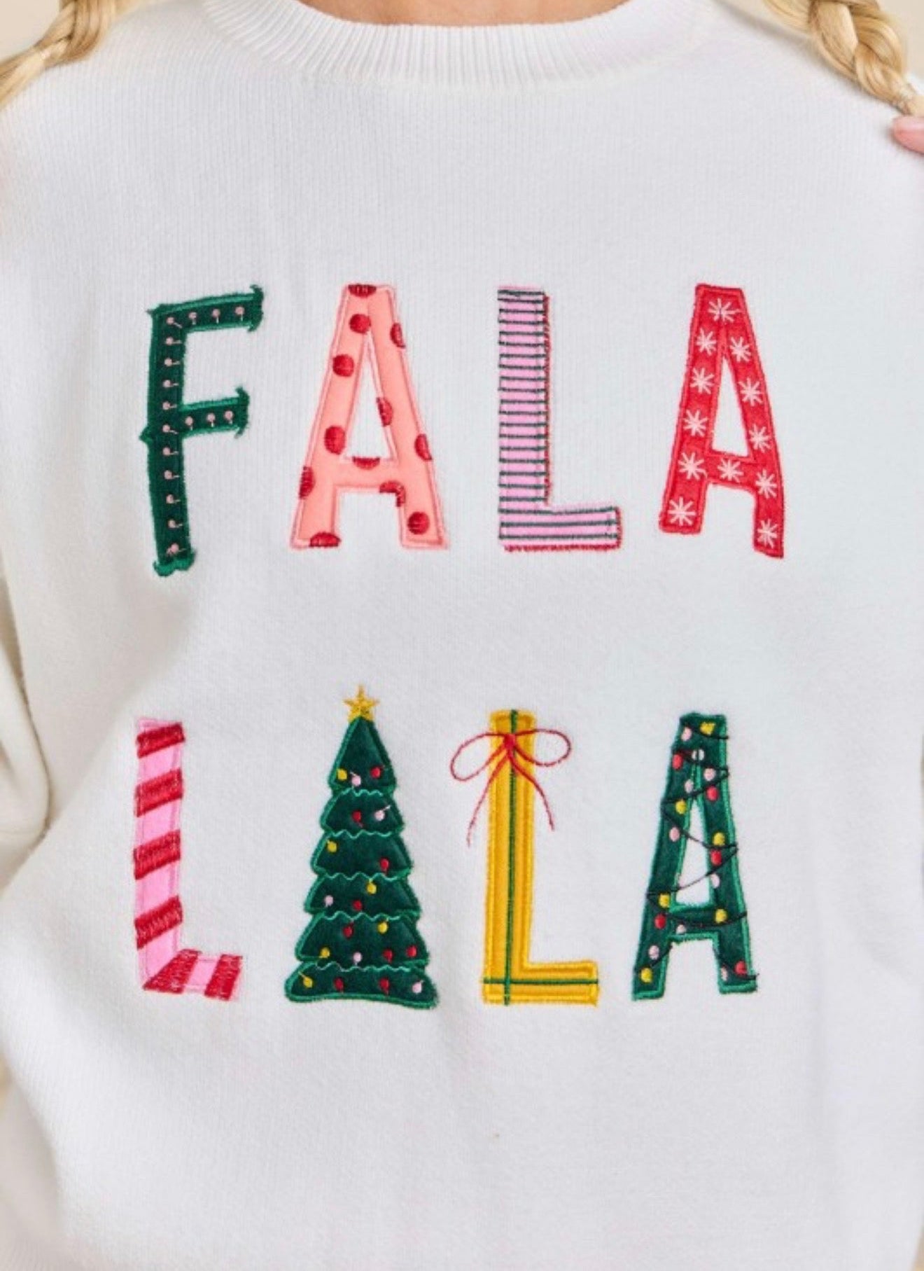 Fala Lala Christmas Knit Sweater Festive Holiday