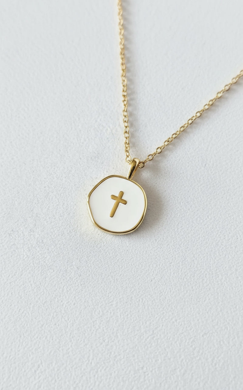 18K Gold Plated Cross Pendant Necklace