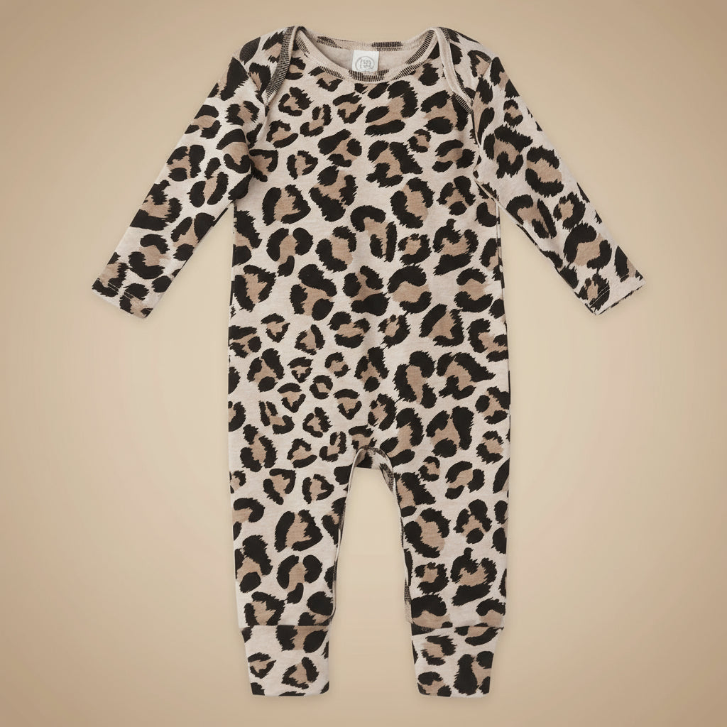 A Little Pumpkin Pre-Order Collection- Leopard Baby Romper- Soft 100% Cotton Newborn Girl Outfit