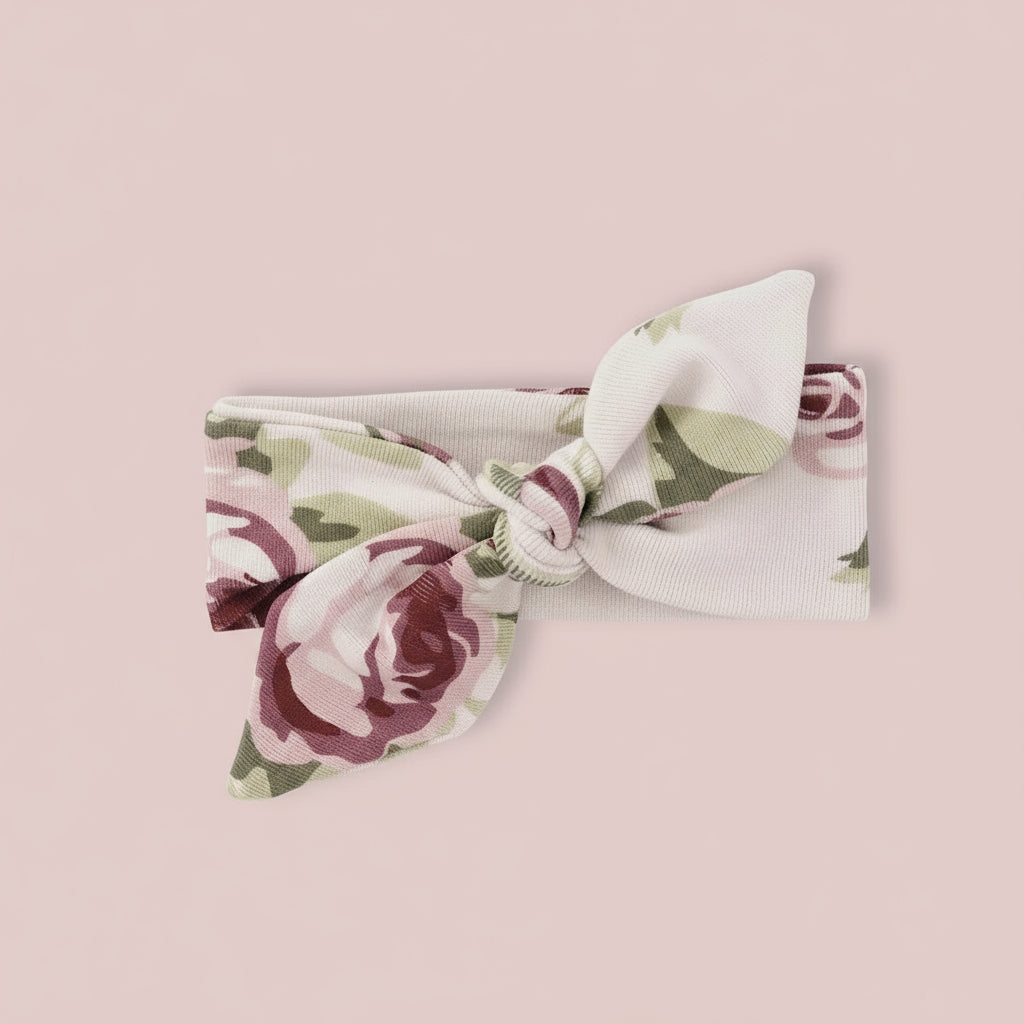 A Little Pumpkin Pre-Order Collection- Baby Girl’s Cabbage Rose Cotton Headband