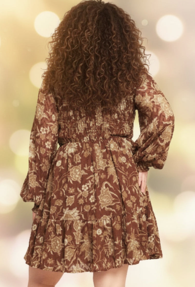 Printed Woven Plus Size Mini Dress