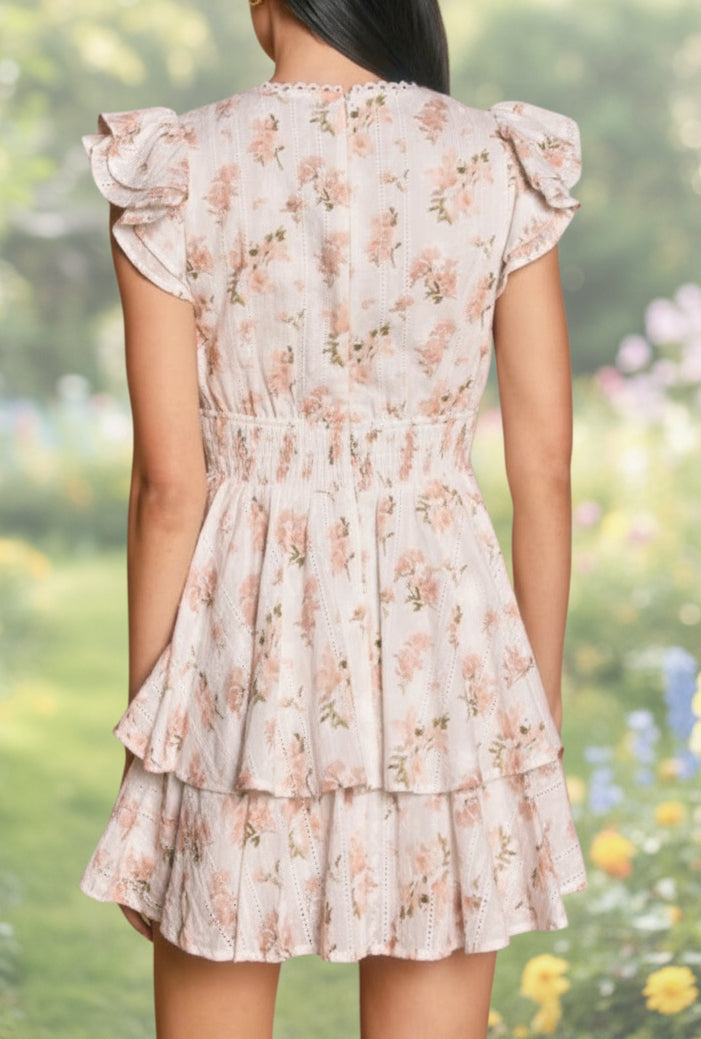 Sweet Briar Flutter Ruffled Mini Dress