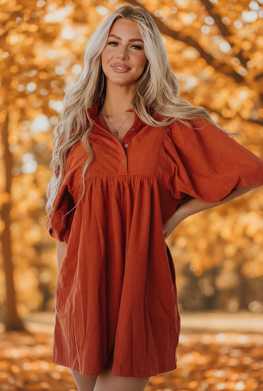 Jakell Button Corduroy Dress