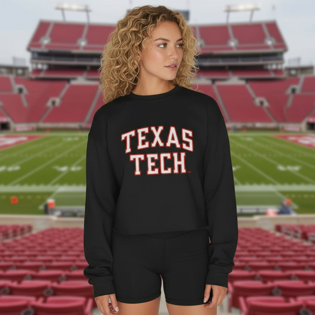 Texas Tech Pre-Order Collection- Black Crewneck Sweater