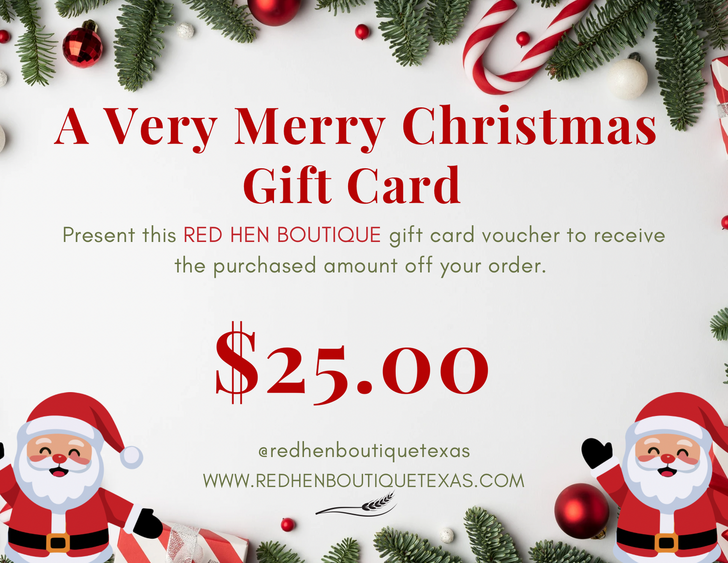 A Very Merry Christmas Gift Card