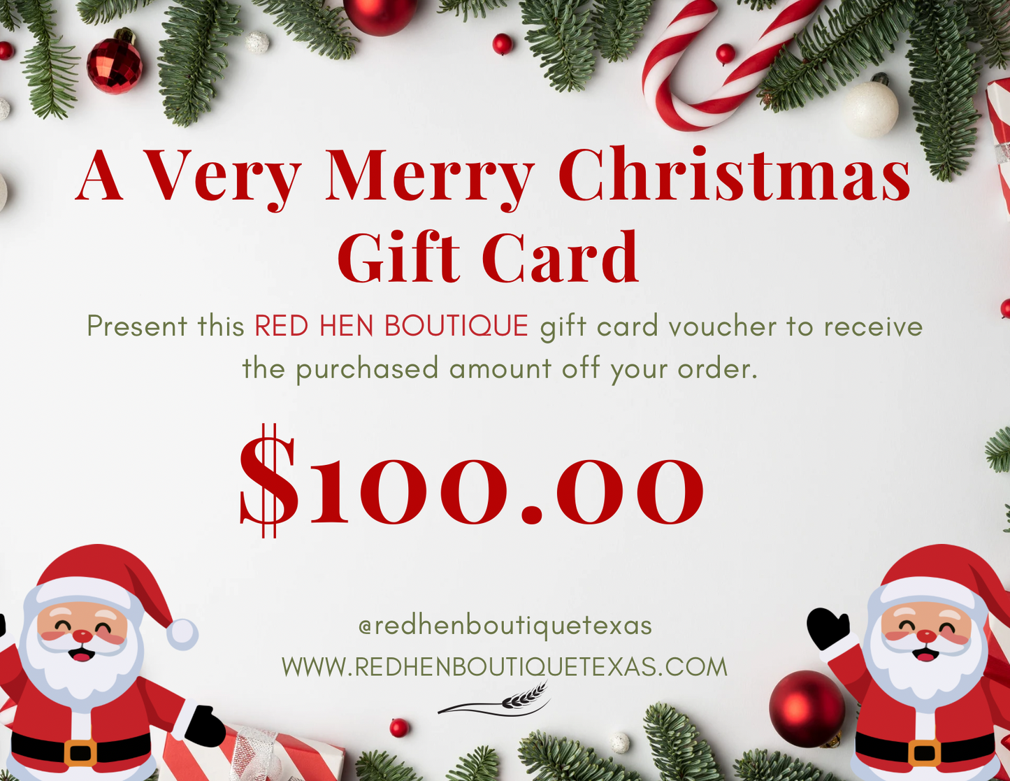 A Very Merry Christmas Gift Card
